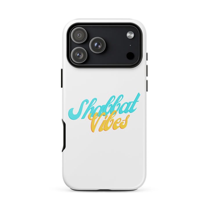 Shabbat Vibes Jewish pride tough phone case for iPhone 18 Pro Max, glossy finish - front view