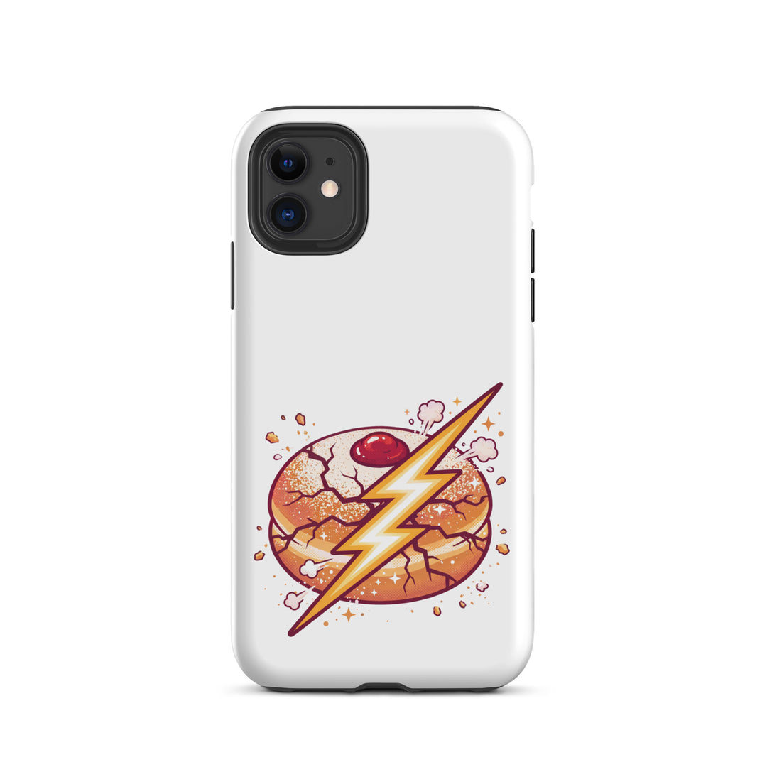 Sufganiyah Lightning Jewish pride tough phone case for iPhone 11, matte finish - front view