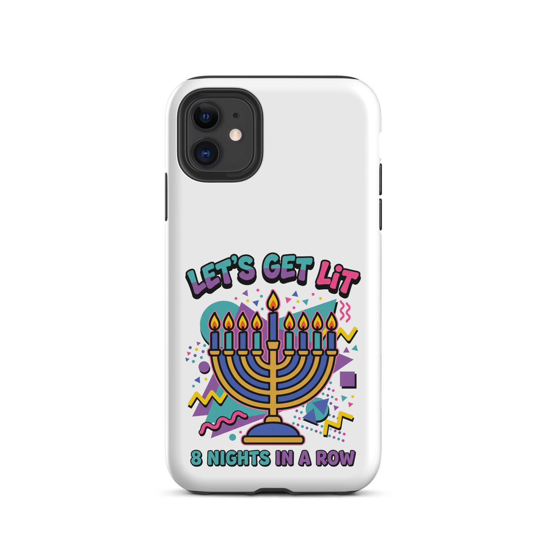Lets Get Lit 90s Jewish pride tough phone case for iPhone 11, matte finish - front view