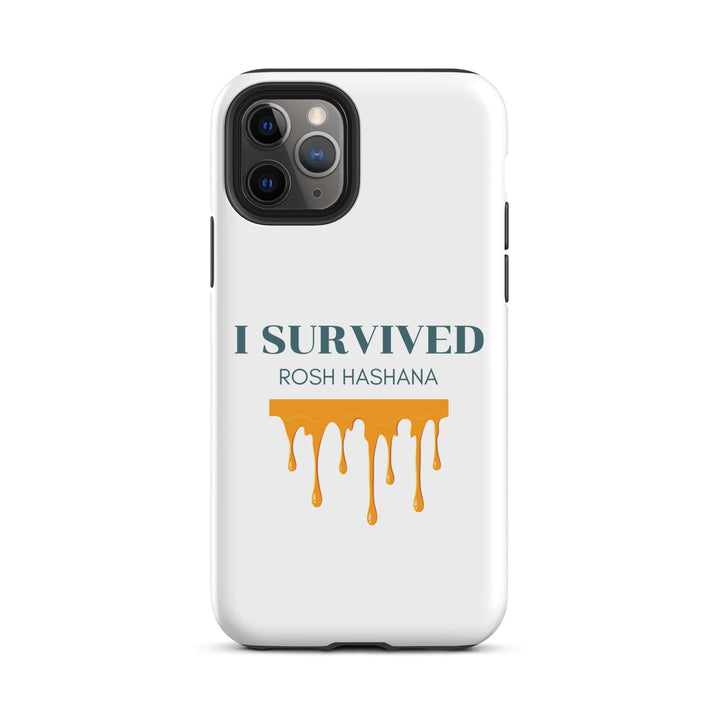 I Survived Rosh HaShana Jewish pride tough case for iphone® in Matte - flat lay