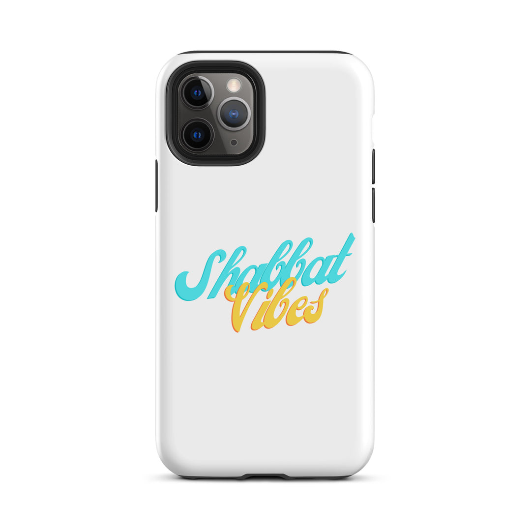 Shabbat Vibes Jewish pride tough phone case for iPhone 11 Pro, matte finish - front view