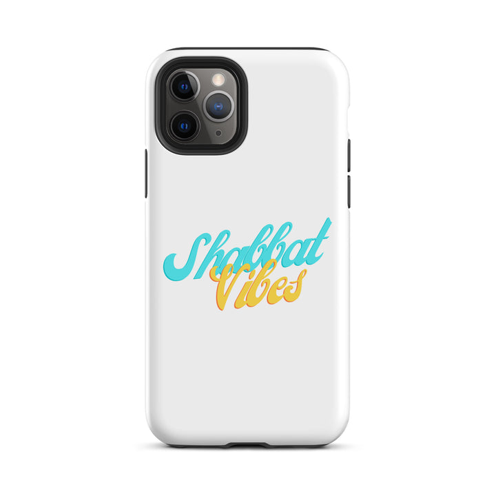 Shabbat Vibes Jewish pride tough phone case for iPhone 11 Pro, matte finish - front view