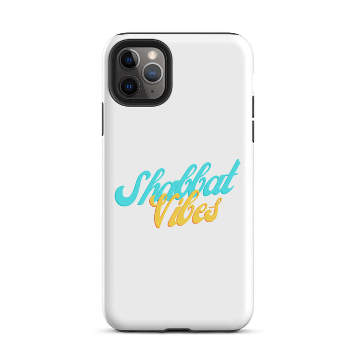 Shabbat Vibes Jewish pride tough phone case for iPhone 11 Pro Max, matte finish - front view