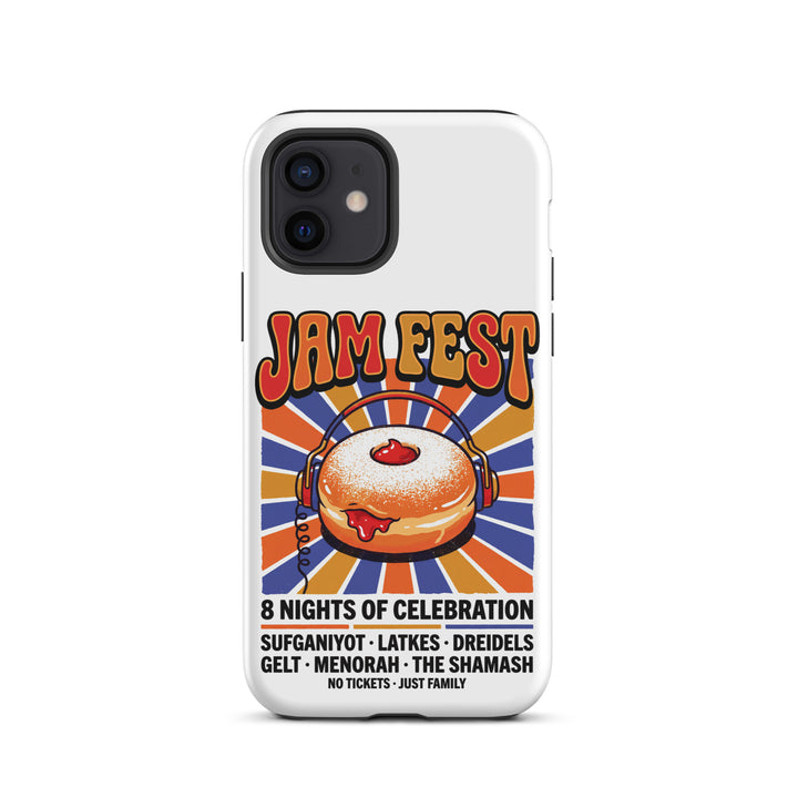 Jam Fest 8 Nights Jewish pride tough phone case for iPhone 12, matte finish - front view