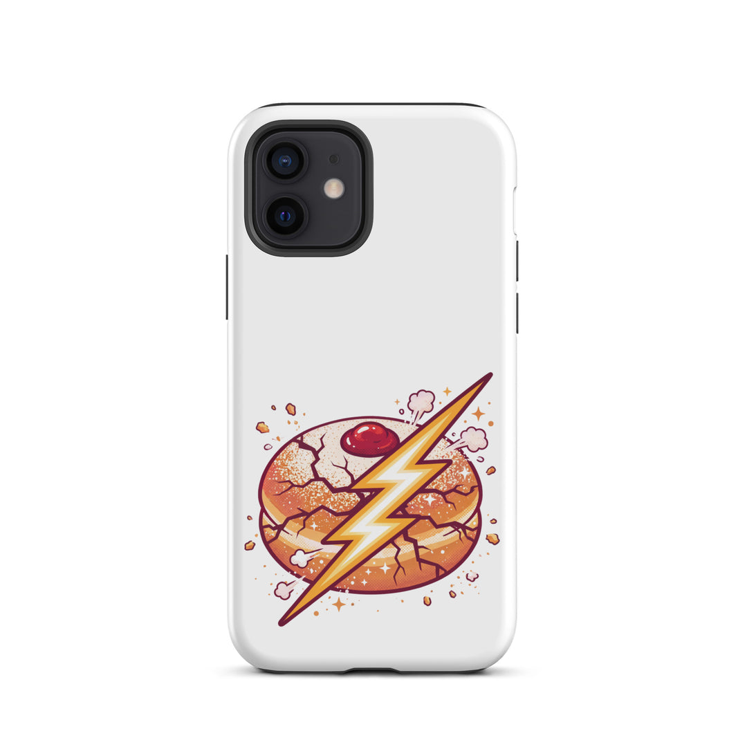 Sufganiyah Lightning Jewish pride tough phone case for iPhone 12, matte finish - front view