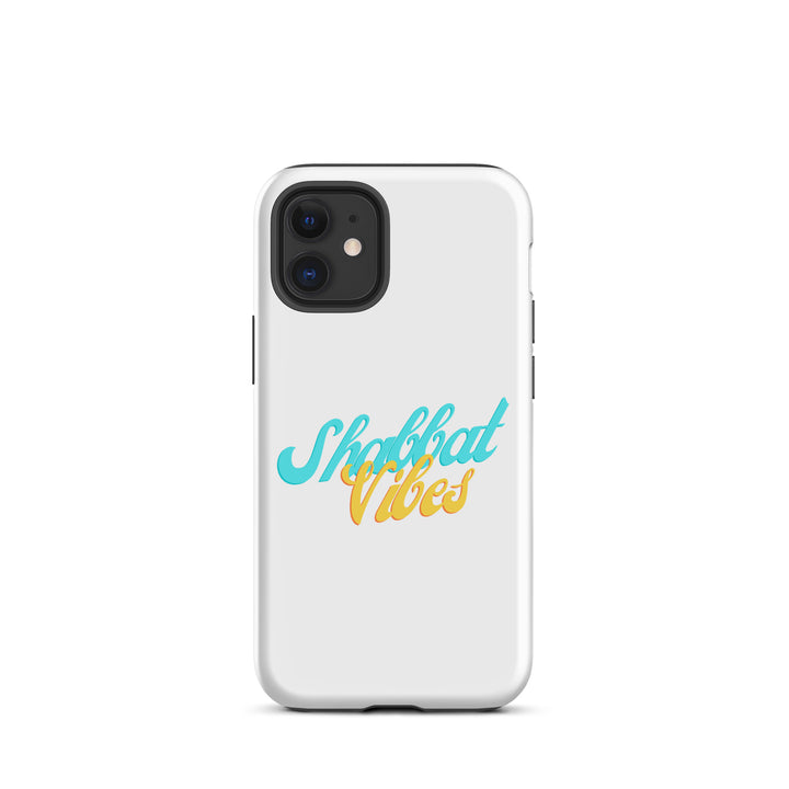 Shabbat Vibes Jewish pride tough phone case for iPhone 12 Mini, matte finish - front view