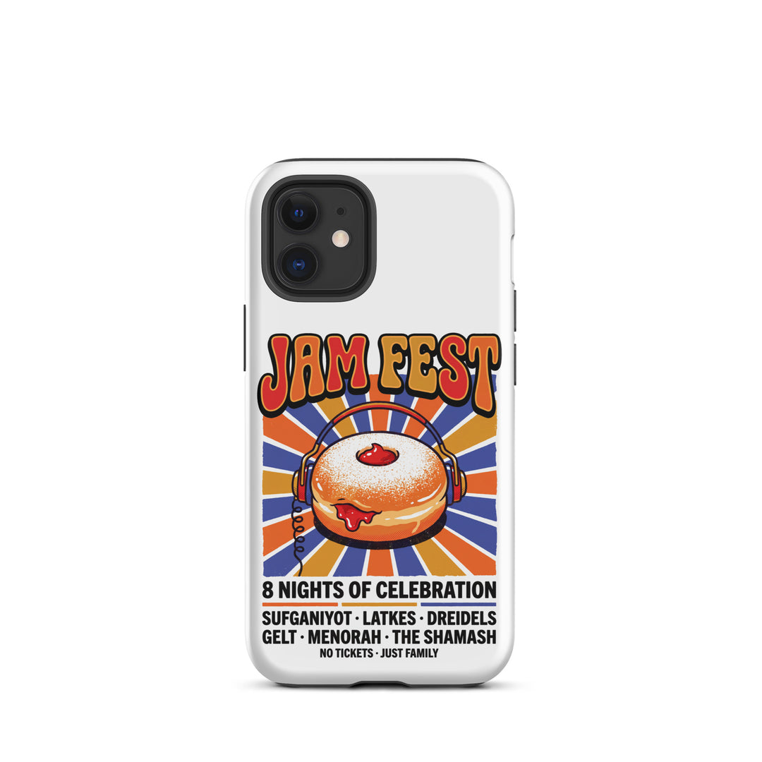Jam Fest 8 Nights Jewish pride tough phone case for iPhone 12 Mini, matte finish - front view