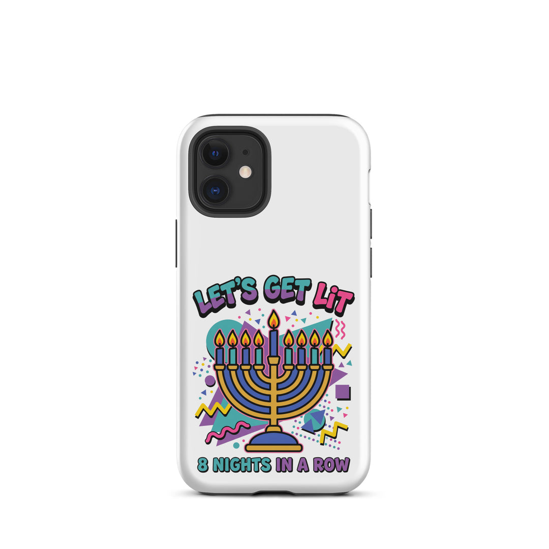 Lets Get Lit 90s Jewish pride tough phone case for iPhone 12 Mini, matte finish - front view