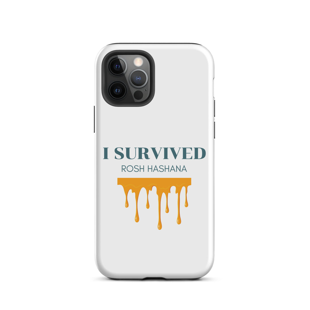 I Survived Rosh HaShana Jewish pride tough case for iphone® in Matte - flat lay