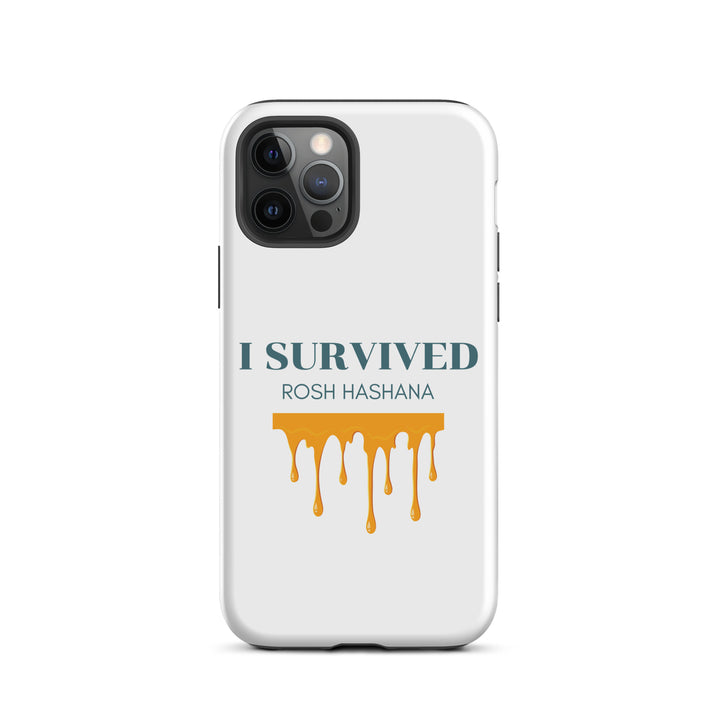 I Survived Rosh HaShana Jewish pride tough case for iphone® in Matte - flat lay
