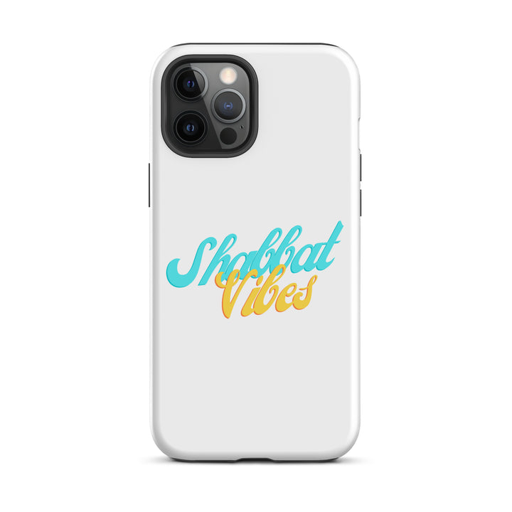 Shabbat Vibes Jewish pride tough phone case for iPhone 12 Pro Max, matte finish - front view