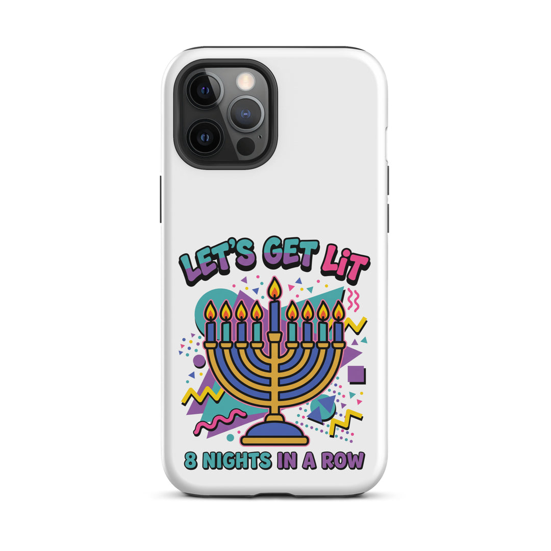 Lets Get Lit 90s Jewish pride tough phone case for iPhone 12 Pro Max, matte finish - front view