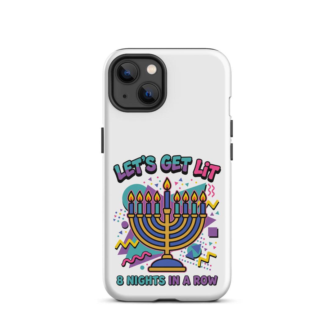 Lets Get Lit 90s Jewish pride tough phone case for iPhone 13, matte finish - front view