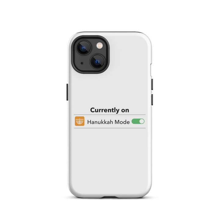 Hanukkah Mode Jewish pride tough phone case for iPhone 13, matte finish - front view