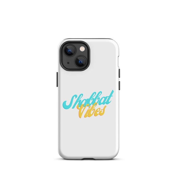 Shabbat Vibes Jewish pride tough phone case for iPhone 13 Mini, matte finish - front view