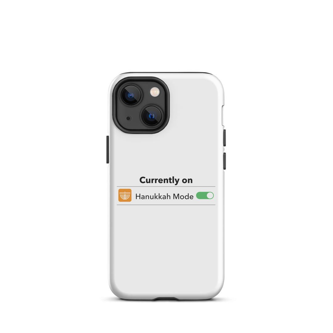 Hanukkah Mode Jewish pride tough phone case for iPhone 13 Mini, matte finish - front view