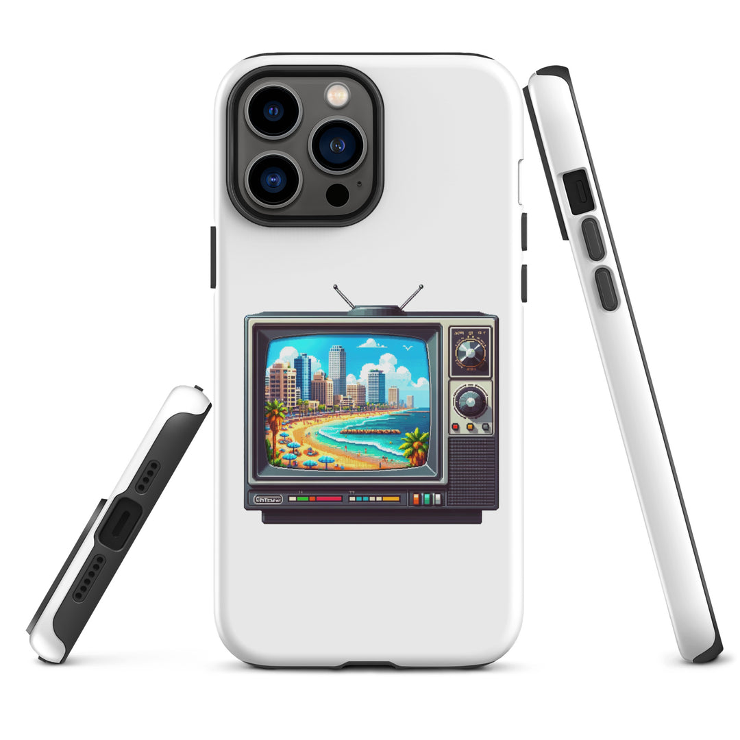 Tough Case for iPhone® | 16Bit Tel Aviv Beach