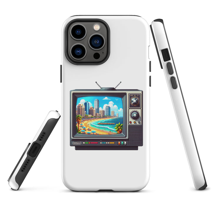 Tough Case for iPhone® | 16Bit Tel Aviv Beach