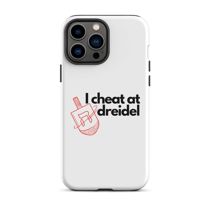 I Cheat At Dreidel Jewish pride tough case for iphone® in Matte - side view