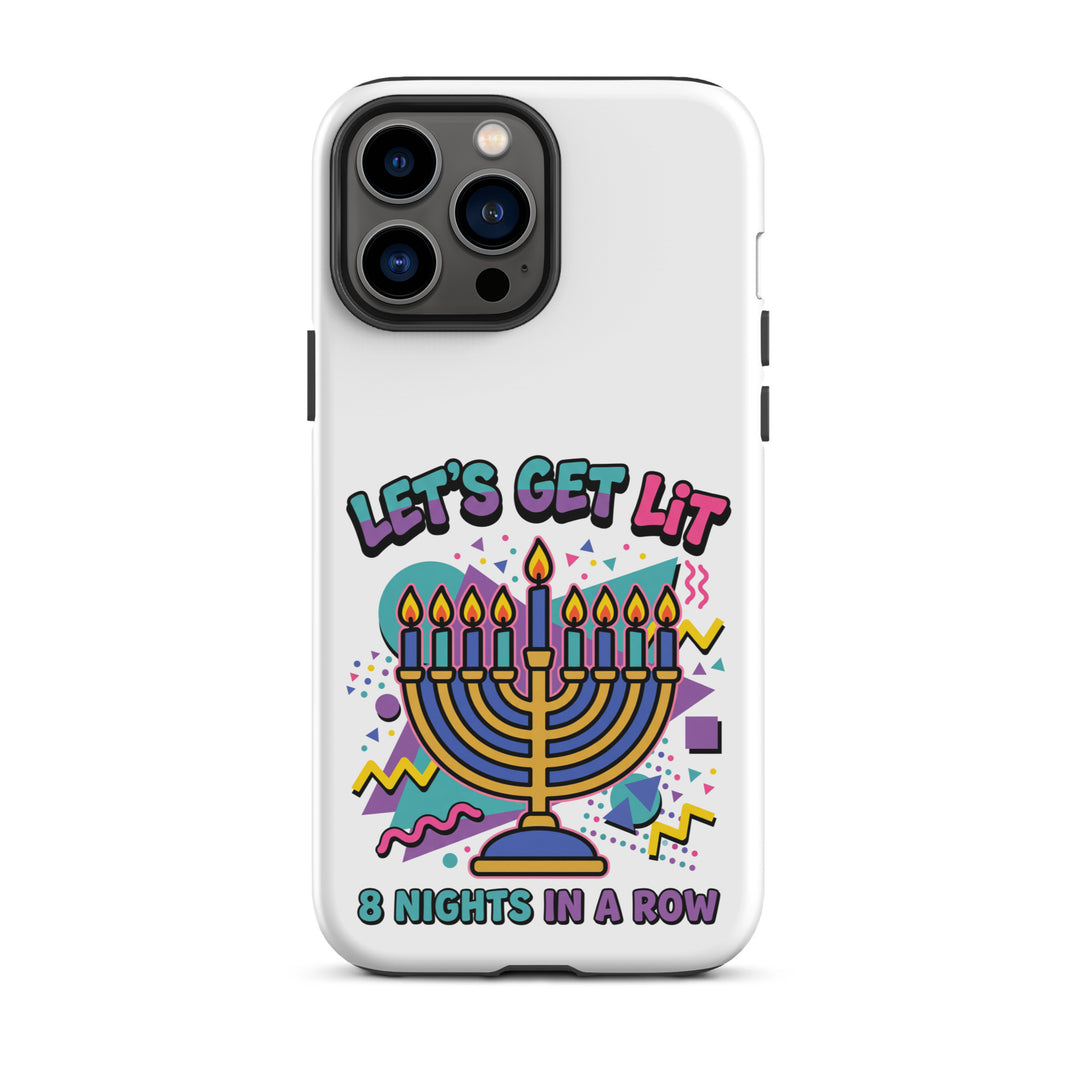 Lets Get Lit 90s Jewish pride tough phone case for iPhone 13 Pro Max, matte finish - front view