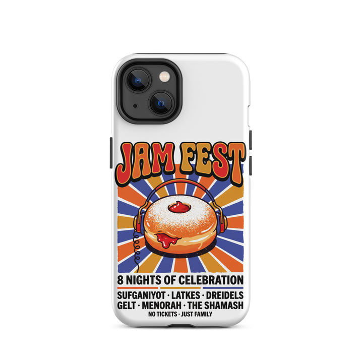 Jam Fest 8 Nights Jewish pride tough phone case for iPhone 14, matte finish - front view