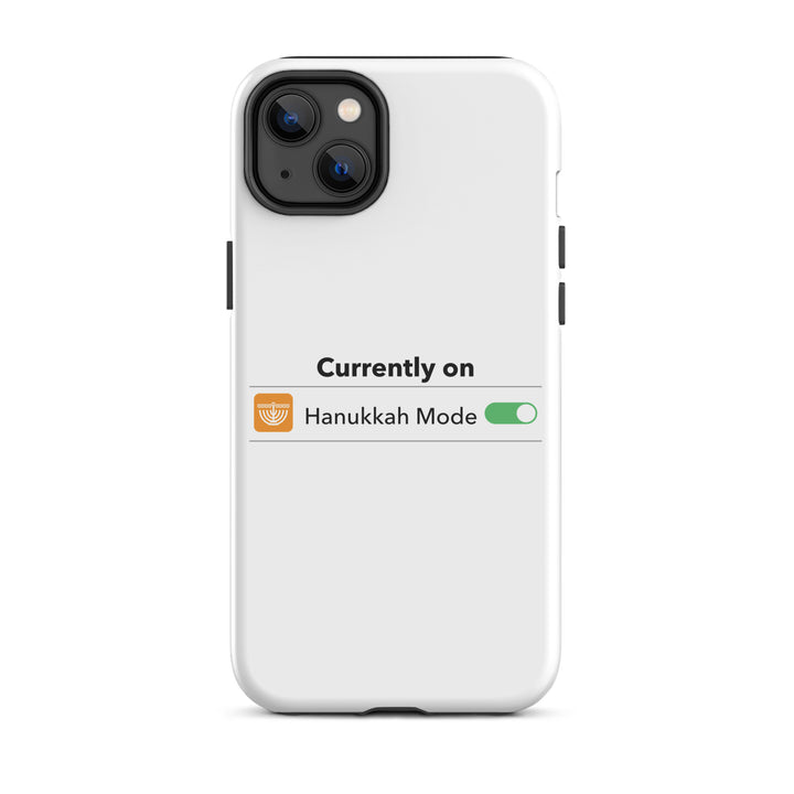 Hanukkah Mode Jewish pride tough phone case for iPhone 14 Plus, matte finish - front view