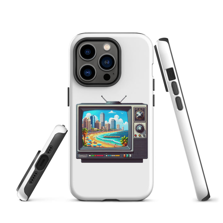 Tough Case for iPhone® | 16Bit Tel Aviv Beach