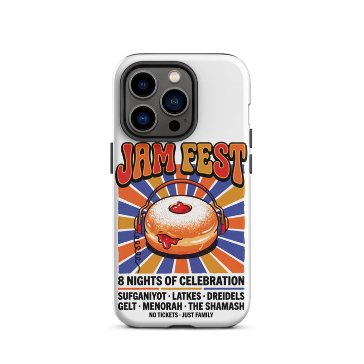 Jam Fest 8 Nights Jewish pride tough phone case for iPhone 14 Pro, matte finish - front view
