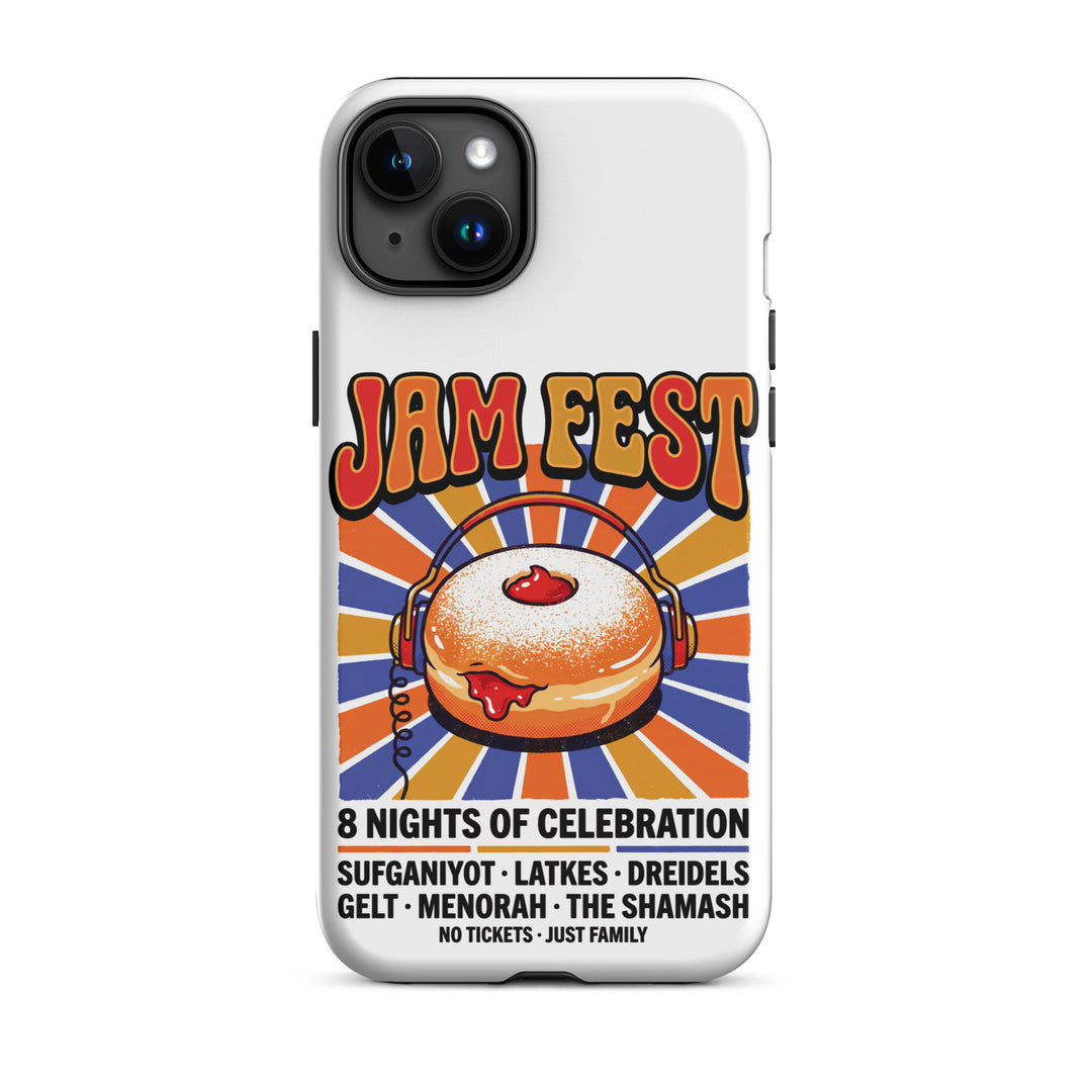 Jam Fest 8 Nights Jewish pride tough phone case for iPhone 15 Plus, matte finish - front view