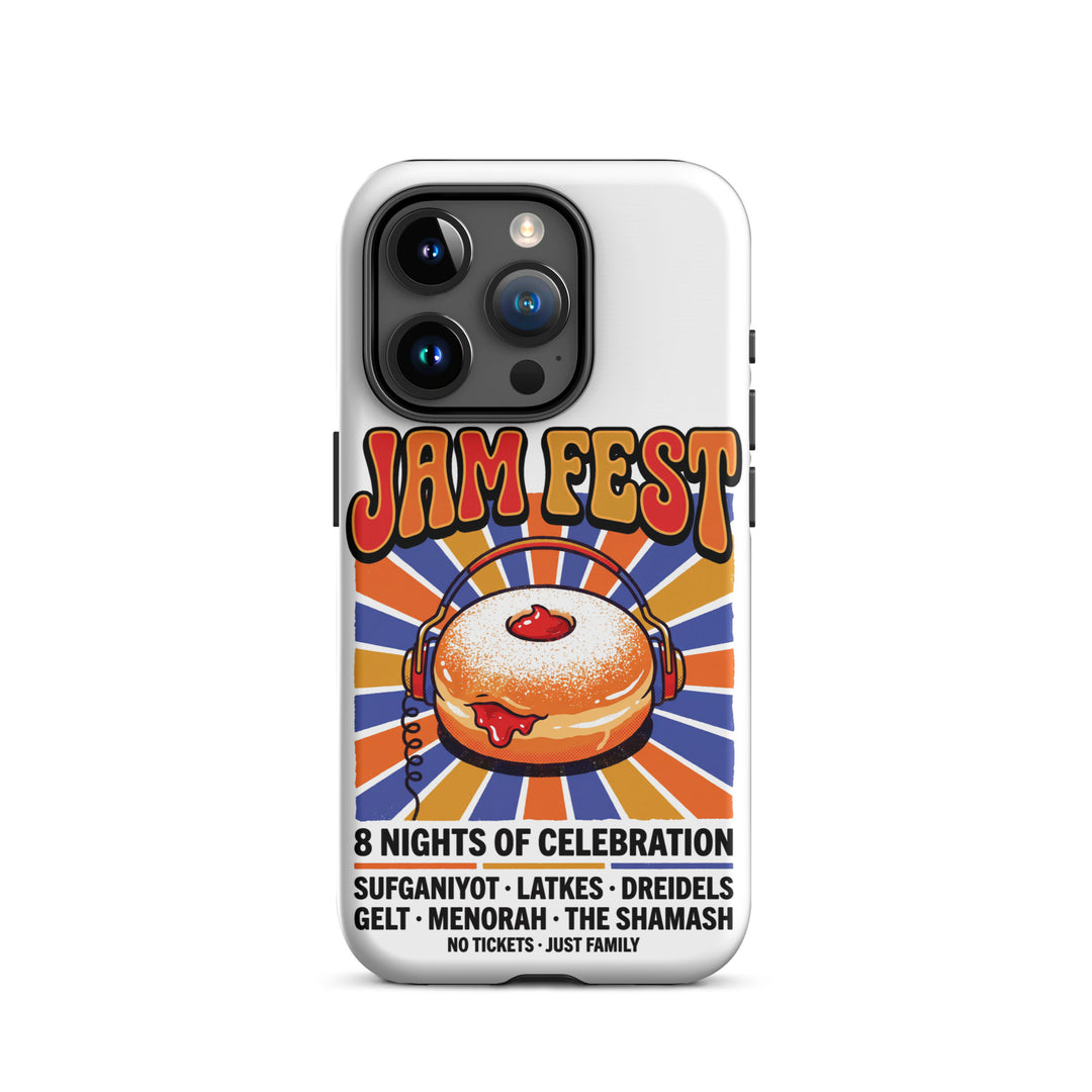 Jam Fest 8 Nights Jewish pride tough phone case for iPhone 15 Pro, matte finish - front view