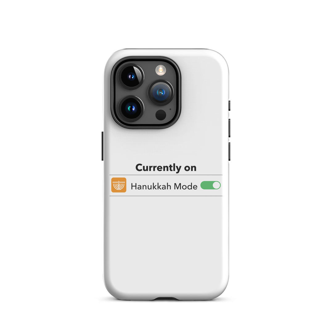 Hanukkah Mode Jewish pride tough phone case for iPhone 15 Pro, matte finish - front view