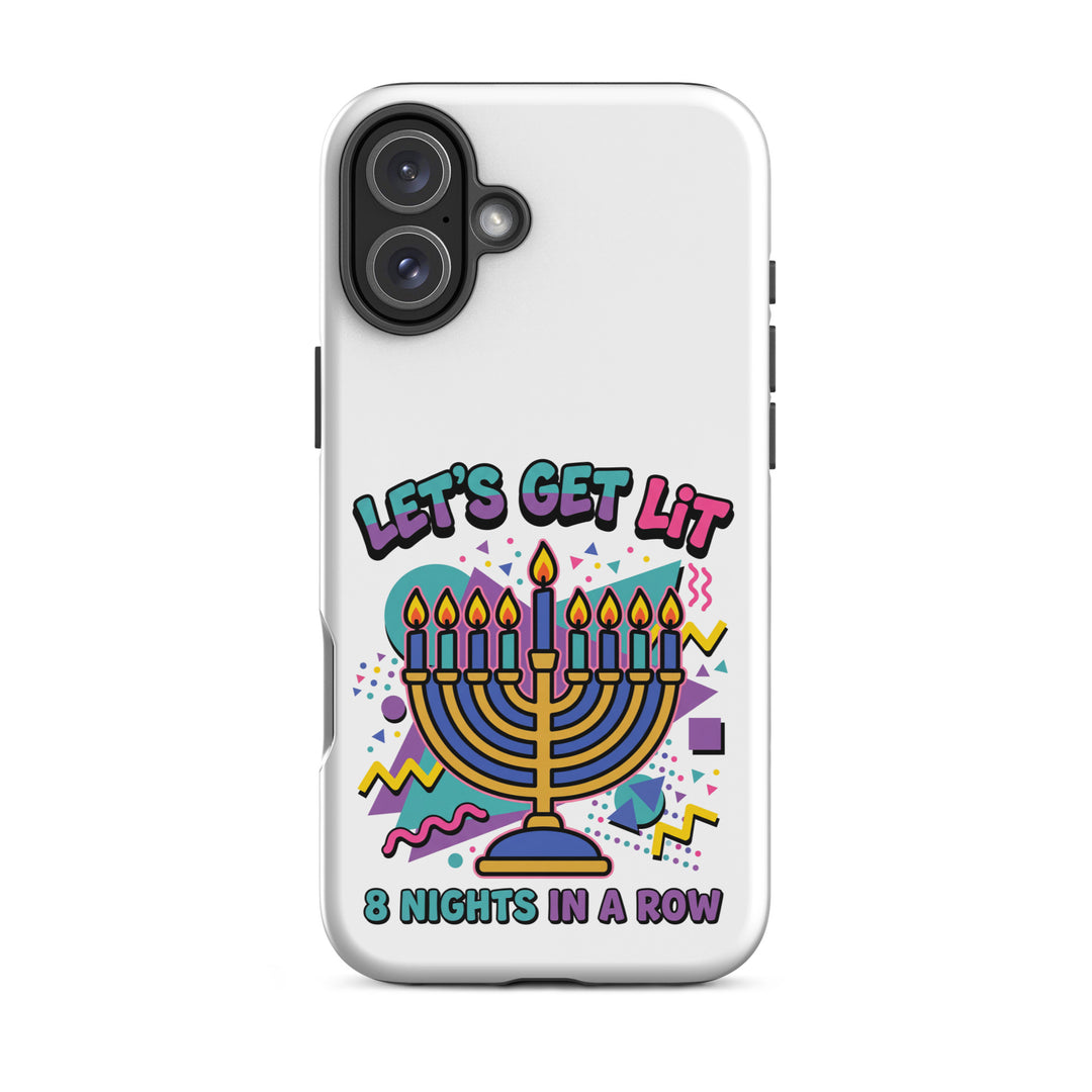 Lets Get Lit 90s Jewish pride tough phone case for iPhone 16 Plus, matte finish - front view