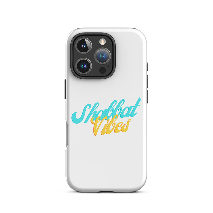 Shabbat Vibes Jewish pride tough phone case for iPhone 16 Pro, matte finish - front view