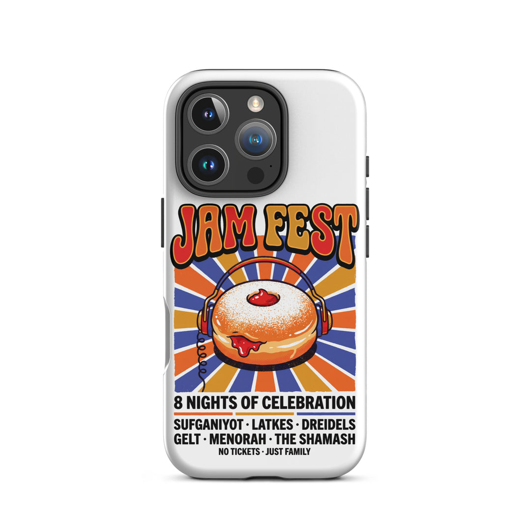 Jam Fest 8 Nights Jewish pride tough phone case for iPhone 16 Pro, matte finish - front view