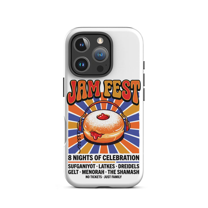 Jam Fest 8 Nights Jewish pride tough phone case for iPhone 16 Pro, matte finish - front view