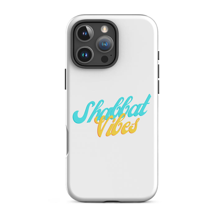 Shabbat Vibes Jewish pride tough phone case for iPhone 16 Pro Max, matte finish - front view