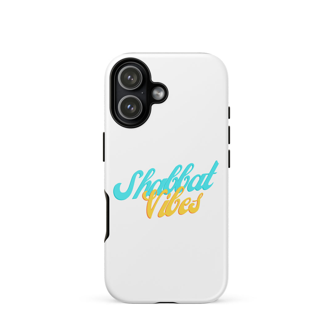 Shabbat Vibes Jewish pride tough phone case for iPhone 17, matte finish - front view