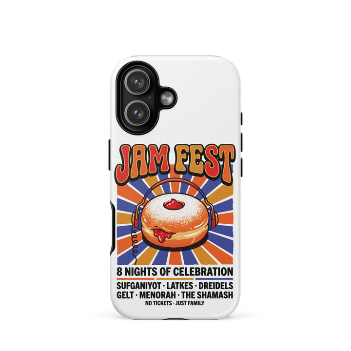 Jam Fest 8 Nights Jewish pride tough phone case for iPhone 17, matte finish - front view