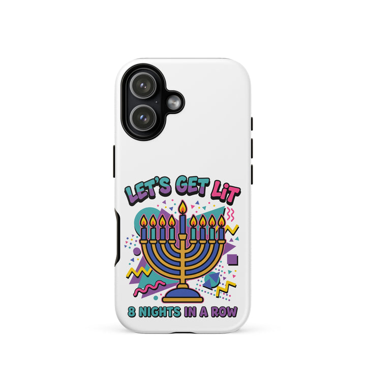 Lets Get Lit 90s Jewish pride tough phone case for iPhone 17, matte finish - front view