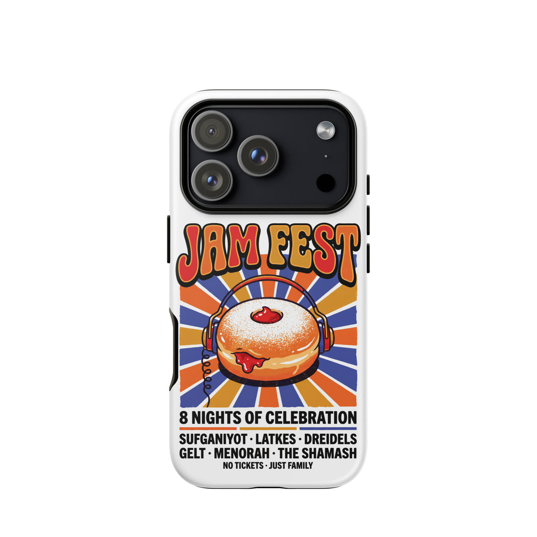 Jam Fest 8 Nights Jewish pride tough phone case for iPhone 17 Pro, matte finish - front view