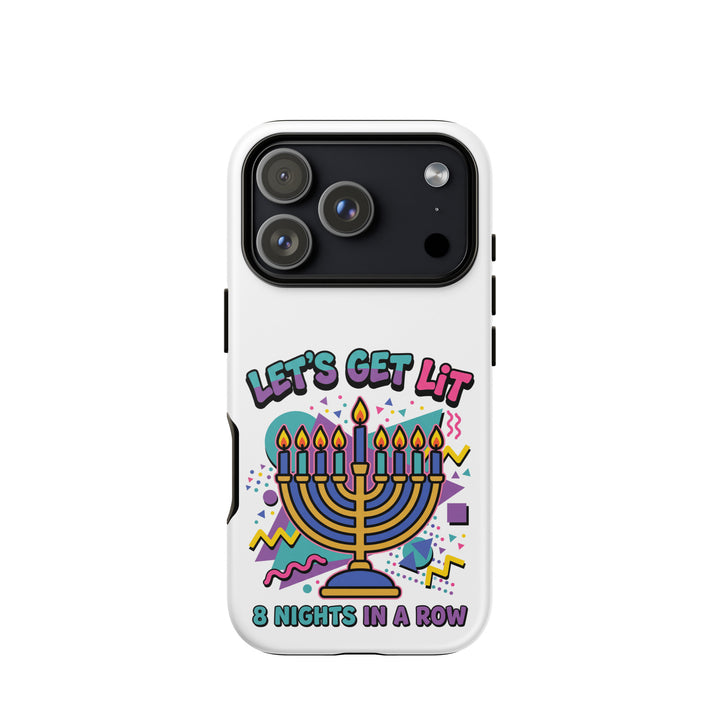 Lets Get Lit 90s Jewish pride tough phone case for iPhone 17 Pro, matte finish - front view