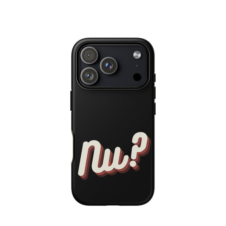Nu Jewish pride tough phone case for iPhone 18 Pro, matte finish - front view