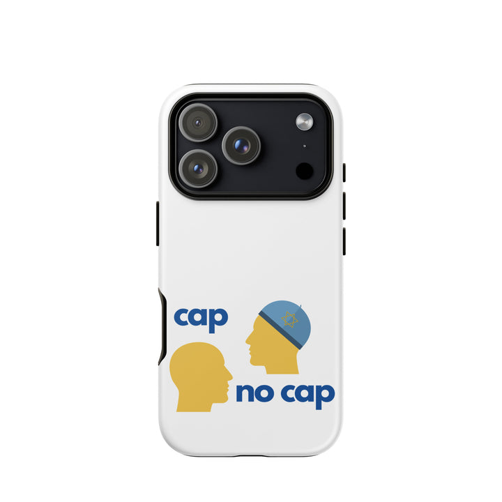 Cap No Cap Jewish pride tough phone case for iPhone 18 Pro, matte finish - front view