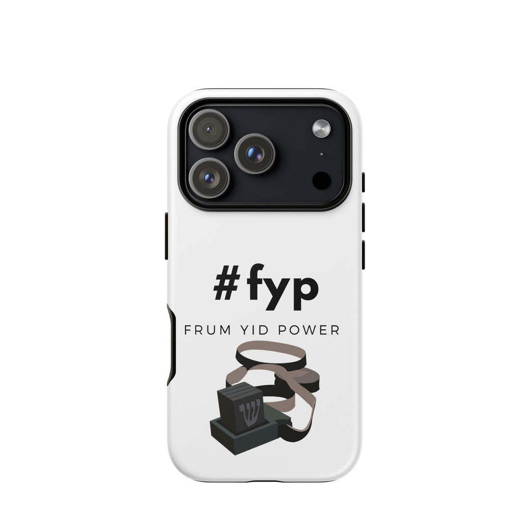 Frum Yid Power Jewish pride tough phone case for iPhone 18 Pro, matte finish - front view