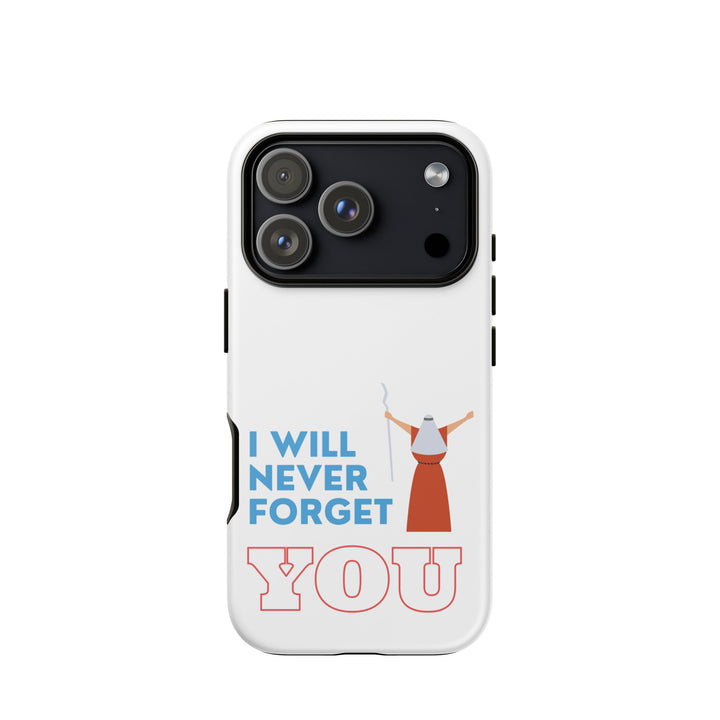 I Will Never Forget You Jewish pride tough phone case for iPhone 18 Pro, matte finish - front view