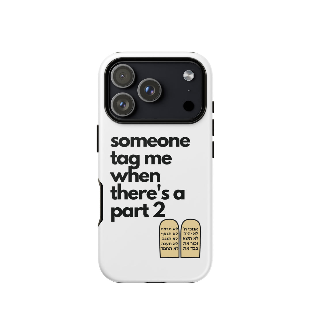 Someone Tag Me Jewish pride tough phone case for iPhone 18 Pro, matte finish - front view