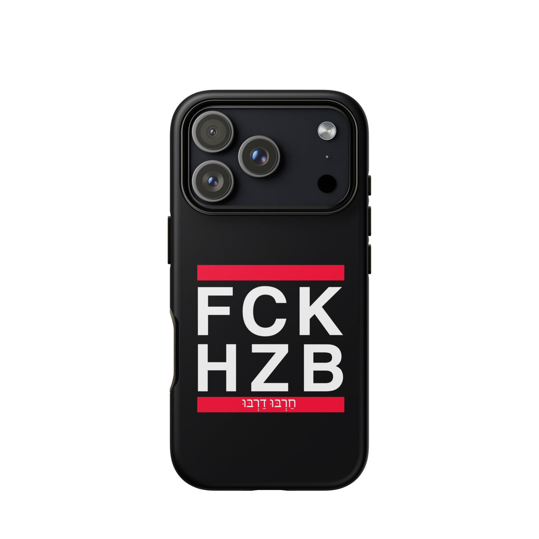 FCK HZB Jewish pride tough phone case for iPhone 18 Pro, matte finish - front view