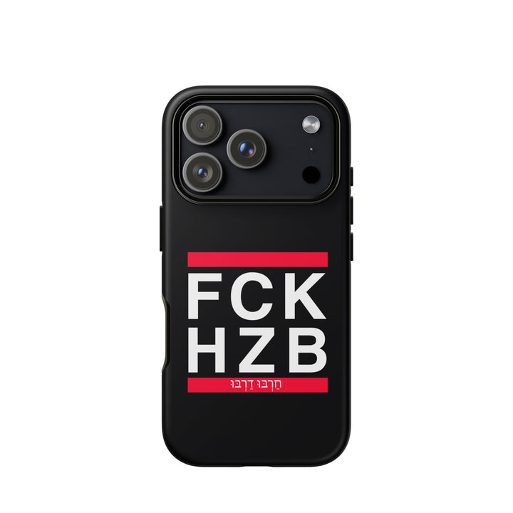 FCK HZB Jewish pride tough phone case for iPhone 18 Pro, matte finish - front view