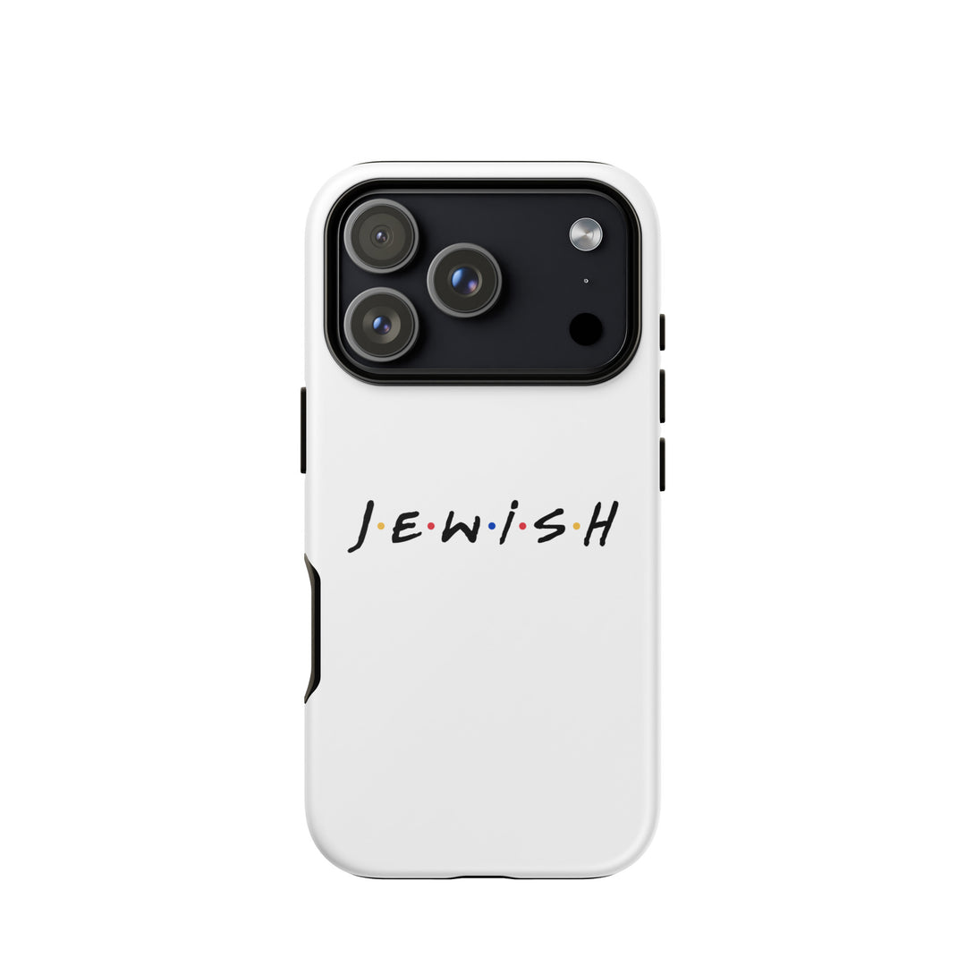 J.E.W.I.S.H. Jewish pride tough phone case for iPhone 18 Pro, matte finish - front view