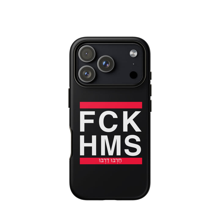 FCK HMS Jewish pride tough phone case for iPhone 18 Pro, matte finish - front view